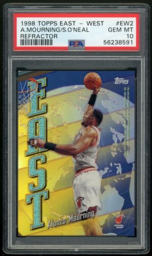 1998 Topps Basketball Refractor Shaquille O'Neal #EW2 PSA 10