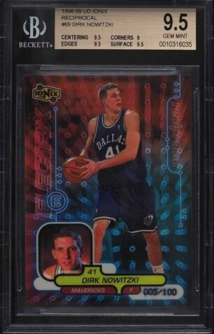 1998 Upper Deck Ionix Basketball Dirk Nowitzki #R69 SGC 7