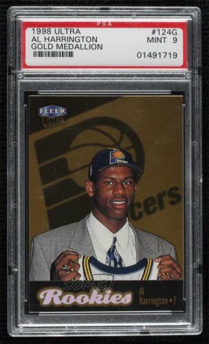1998 Fleer Ultra Basketball Gold Medallion Al Harrington #124G PSA 8.5