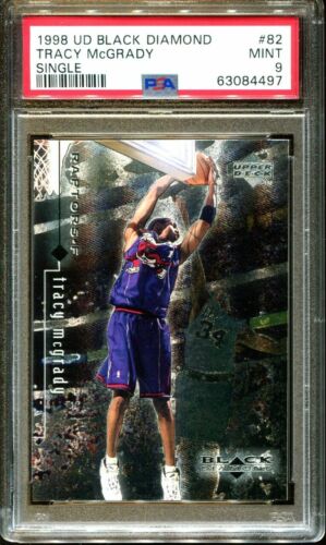 1998 Upper Deck Black Diamond Basketball Single Tracy McGrady #82 PSA 9