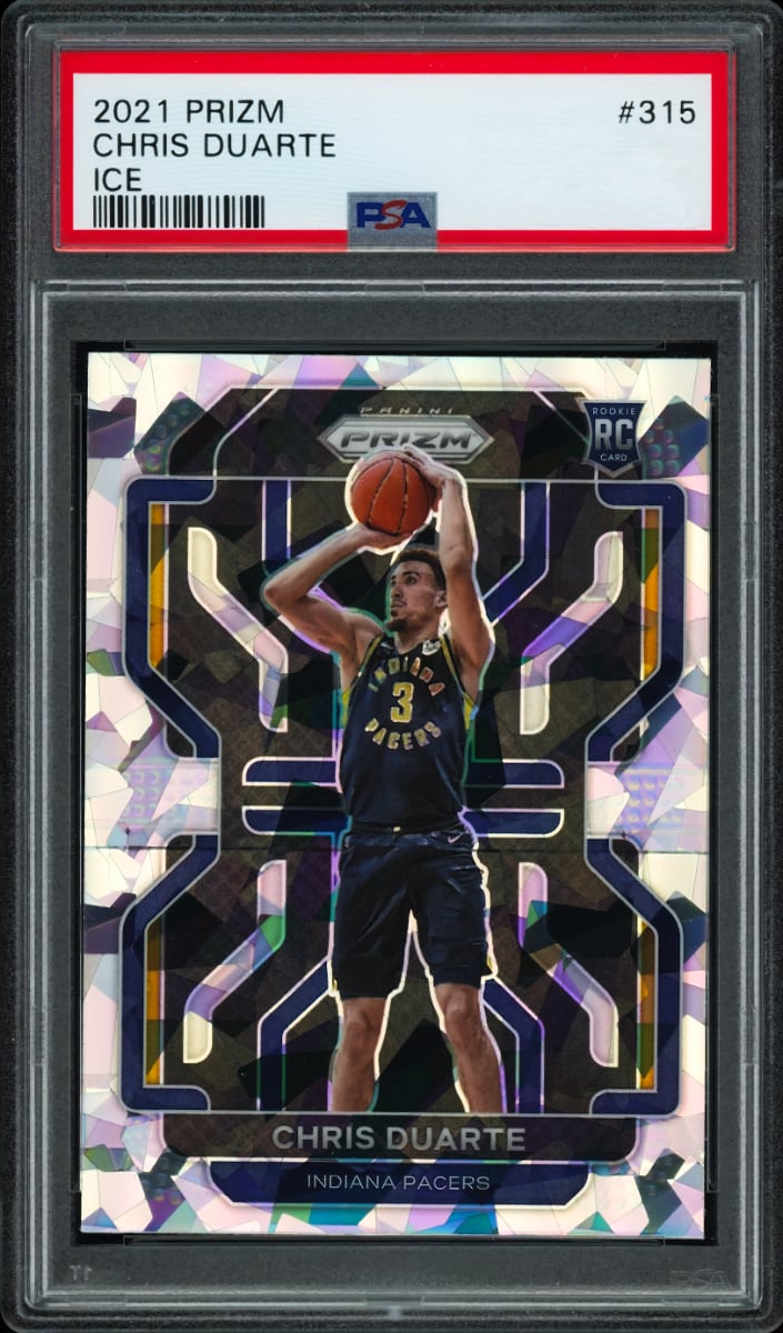 2021 Panini Prizm Basketball Ice Chris Duarte #315 PSA 9
