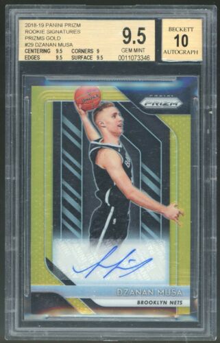 2018 Panini Prizm Basketball Gold Dzanan Musa #29 BGS 9