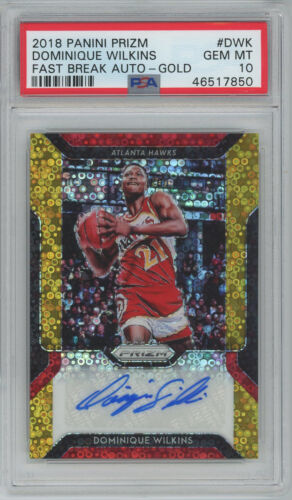 2018 Panini Prizm Basketball Gold Dominique Wilkins #7 BGS 9