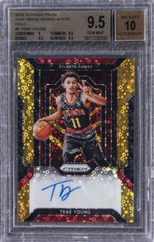 2018 Panini Prizm Basketball Gold Trae Young #5 BGS 9