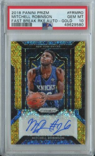 2018 Panini Prizm Basketball Gold Mitchell Robinson #12 PSA 9