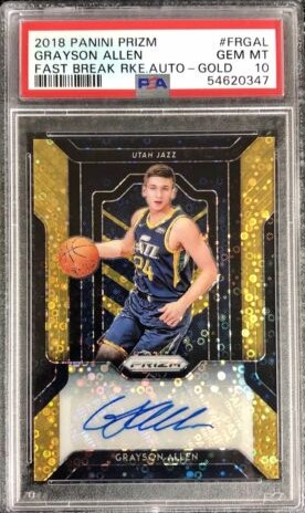 2018 Panini Prizm Basketball Gold Grayson Allen #21 PSA 10