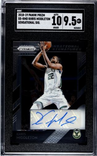 2018 Panini Prizm Basketball Khris Middleton #28 SGC 9