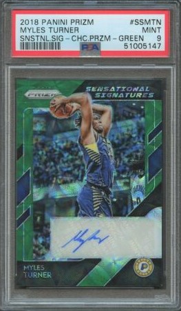 2018 Panini Prizm Basketball Choice Green Myles Turner #41