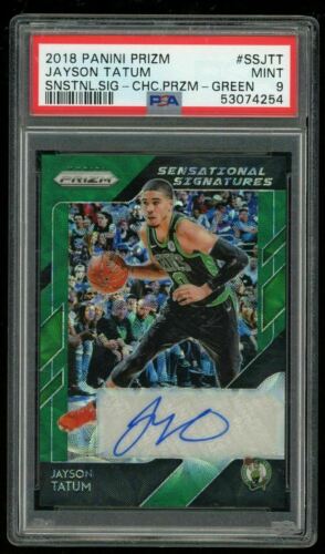 2018 Panini Prizm Basketball Choice Green Jayson Tatum #SS-JT PSA 8.5