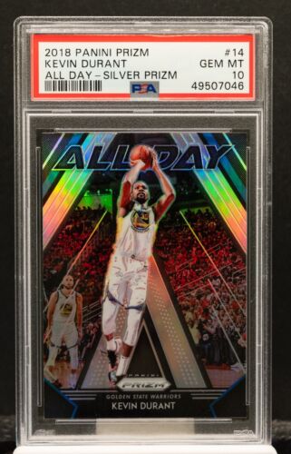 2018 Panini Prizm Basketball Silver Kevin Durant #14 PSA 9