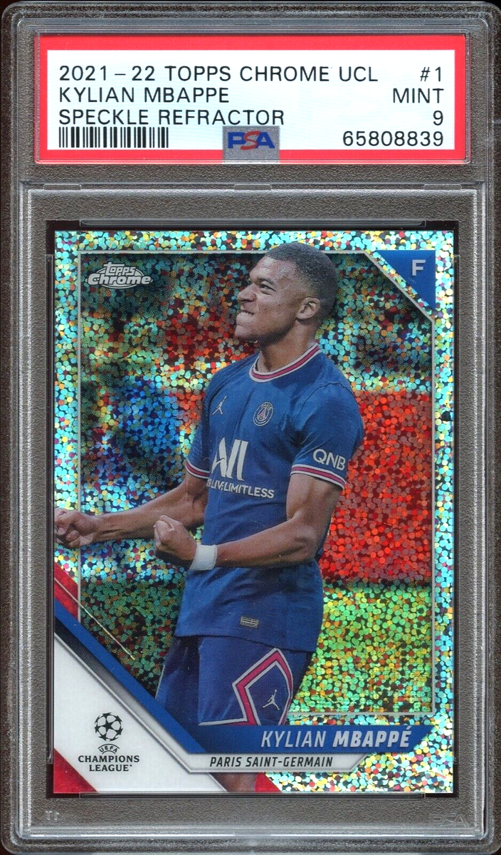 2021 Topps Chrome UEFA Champions League Soccer Speckle Kylian Mbappe #1