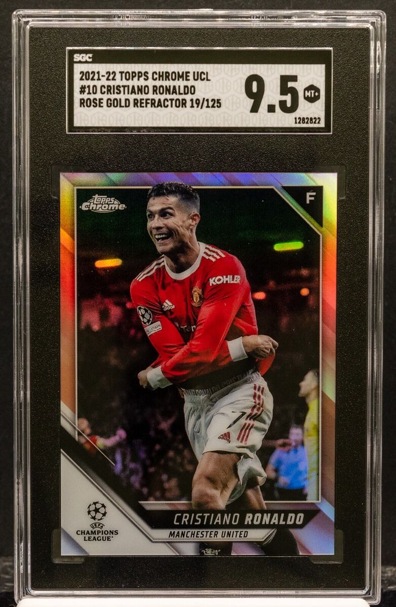 2021 Topps Chrome UEFA Champions League Soccer Rose Gold Cristiano Ronaldo #10