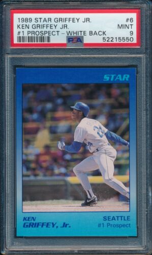 1989 Star Baseball #1 Prospect - White Back Ken Griffey Jr. #6 PSA 8.5