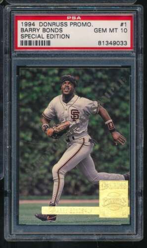 1994 Donruss Baseball Special Edition Barry Bonds #1SE PSA 10