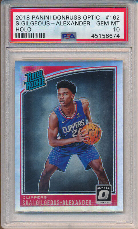 Shai Gilgeous-Alexander 2018 Donruss Optic Basketball Holo