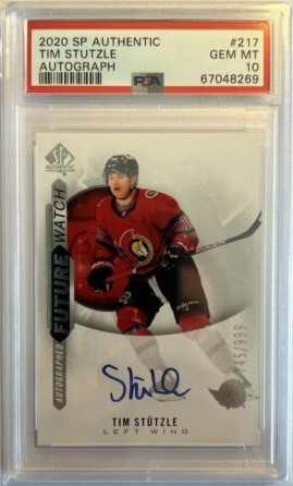Tim Stutzle - 2020 SP Authentic Hockey