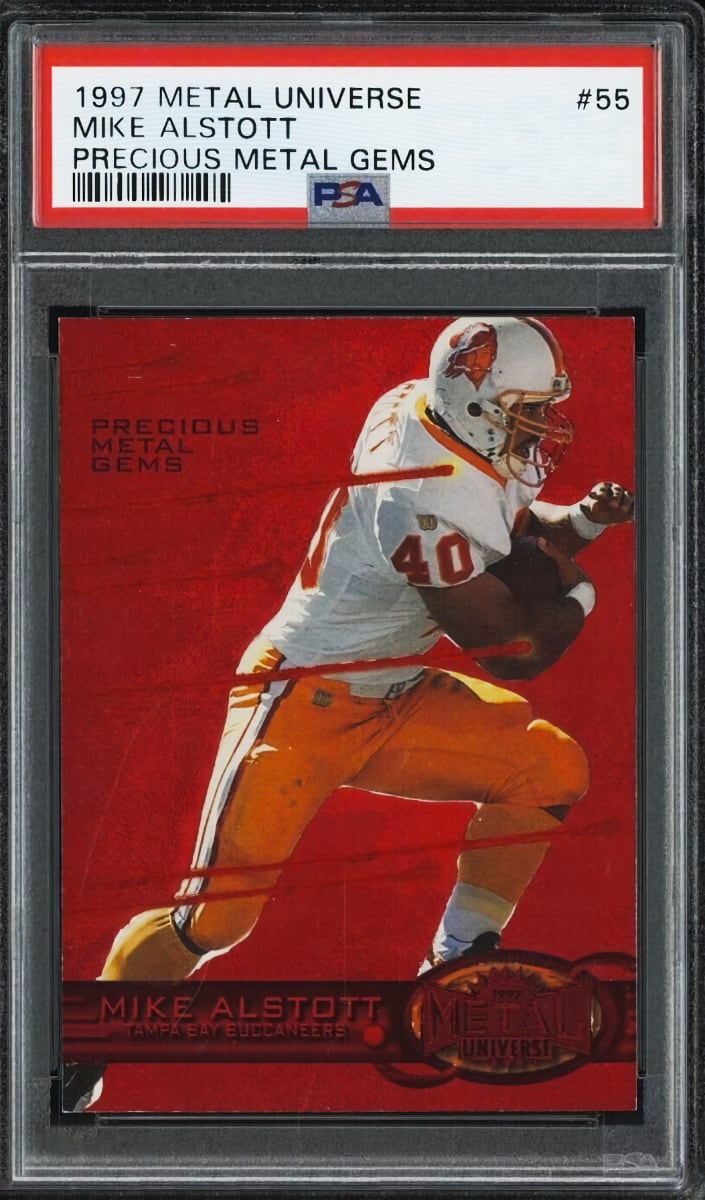 1997 Metal Universe Football Red Mike Alstott #55 BGS 8.5