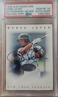 1996 Leaf Signature Series Baseball Silver Derek Jeter #NNO PSA 9