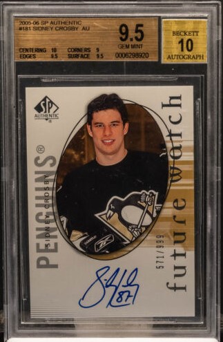 Sidney Crosby 2005 SP Authentic Autograph Hockey