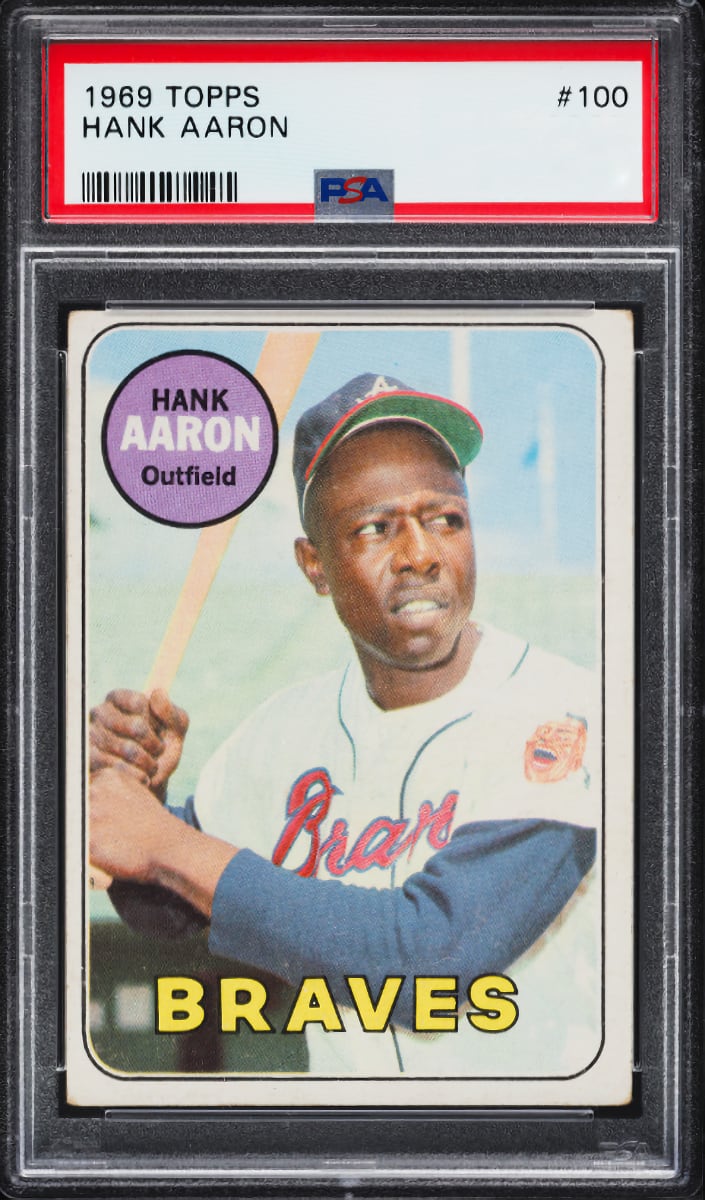 1969 Hank Aaron Topps Baseball #100