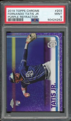 2019 Topps Chrome Baseball Purple Fernando Tatis Jr. #203 PSA 9