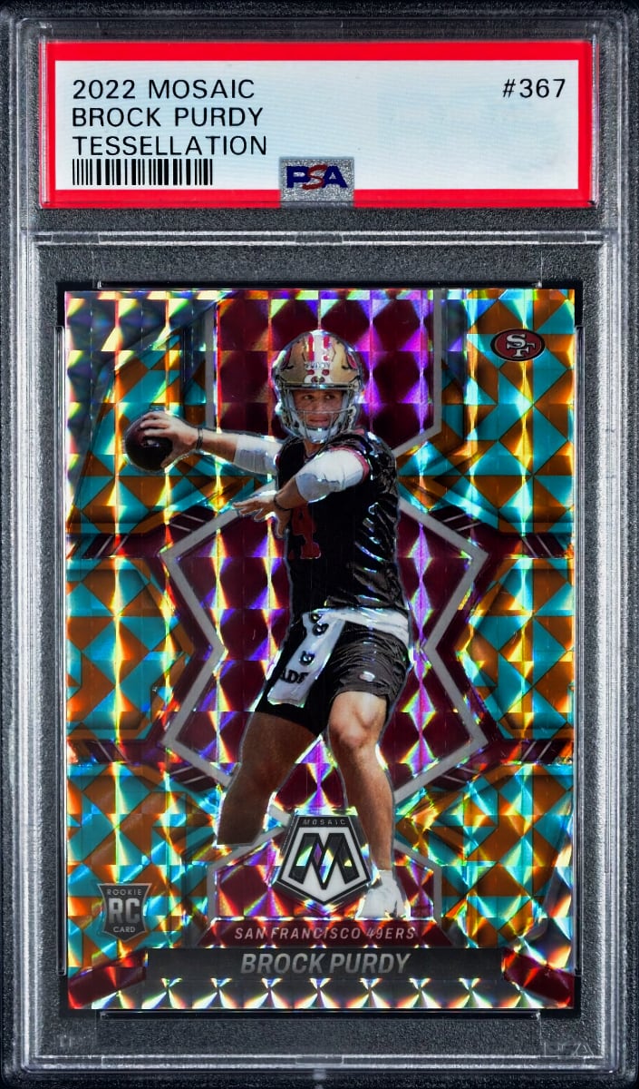 2022 Panini Mosaic Football Tessellation Brock Purdy #367 PSA 9