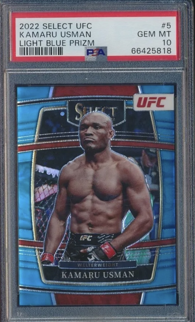2022 Kamaru Usman [Light Blue Prizm] #5