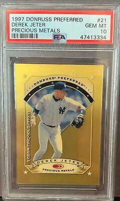 1997 Donruss Preferred Baseball Derek Jeter #21 PSA 9