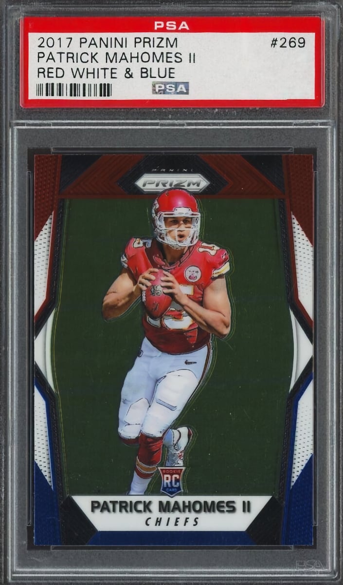 Patrick Mahomes II 2017 Panini Prizm Football Red White and Blue