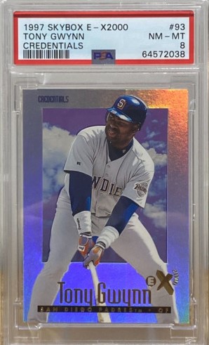 1997 E-X2000 Baseball Credentials Tony Gwynn #93 PSA 8