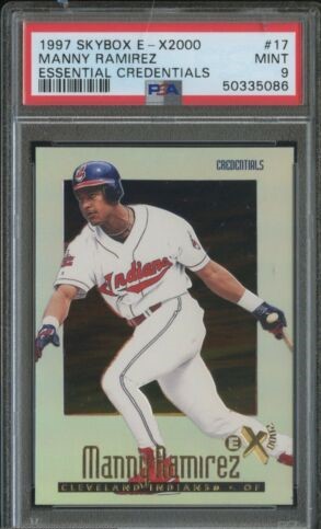 1997 E-X2000 Baseball Essential Credentials Manny Ramirez #17 PSA 8.5