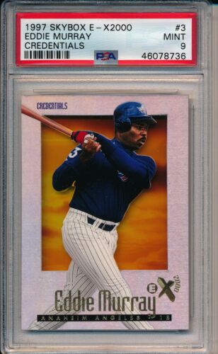1997 E-X2000 Baseball Credentials Eddie Murray #3 PSA 8.5