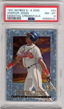 1997 E-X2000 Baseball Essential Credentials Andruw Jones #53 PSA 7.5