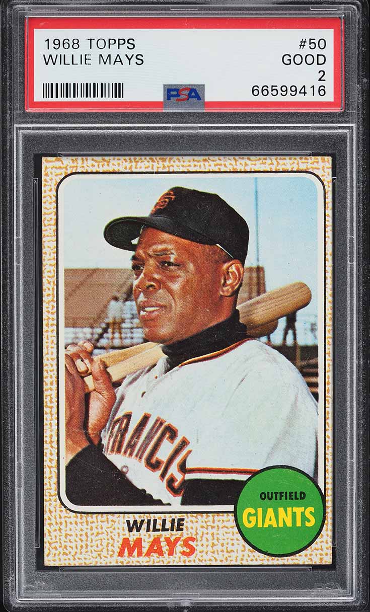 1968 Willie Mays Topps Baseball #50