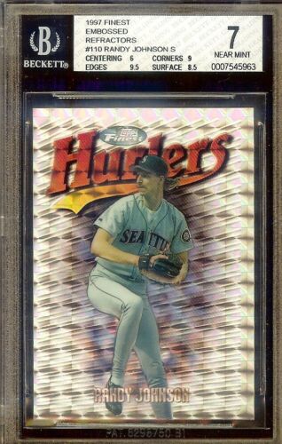 1997 Topps Finest Baseball Embossed Refractor Randy Johnson #110 BGS 6.5
