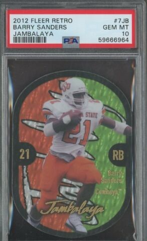 2012 Fleer Retro Football Barry Sanders #7JB BGS 8.5