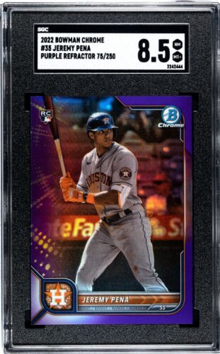 2022 Bowman Chrome Baseball Purple Jeremy Pena #35 PSA 9