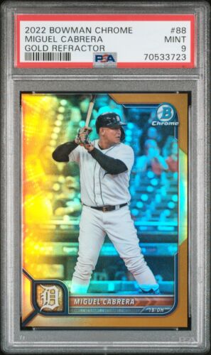 2022 Bowman Chrome Baseball Gold Miguel Cabrera #88 PSA 8.5