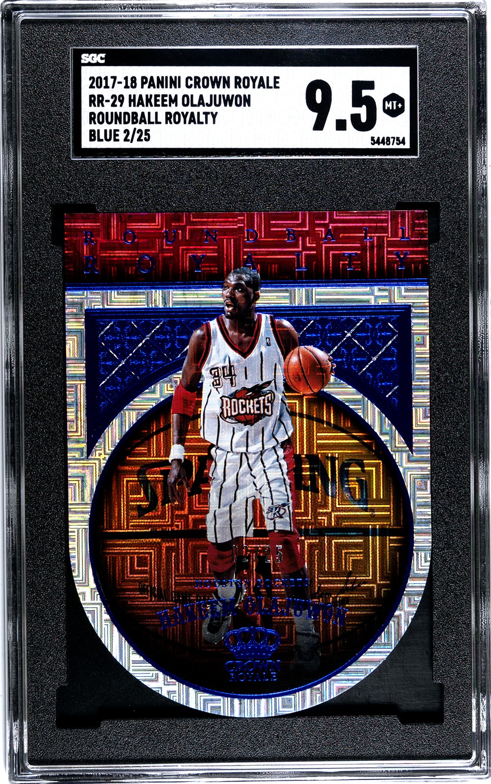 2017 Panini Crown Royale Basketball Blue Hakeem Olajuwon #29