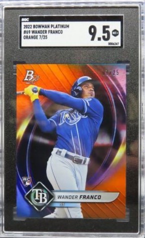 2022 Bowman Platinum Baseball Orange Wander Franco #69 SGC 9.5