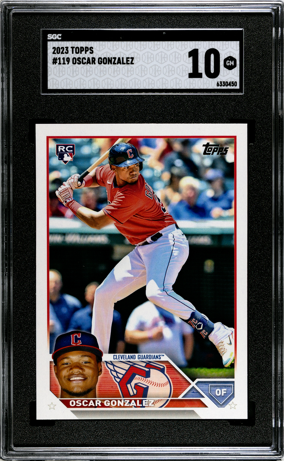 2023 Topps Baseball Oscar Gonzalez #119 SGC 9.5