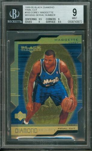 1999 Upper Deck Black Diamond Basketball Final Cut Corey Maggette #103 BGS 9