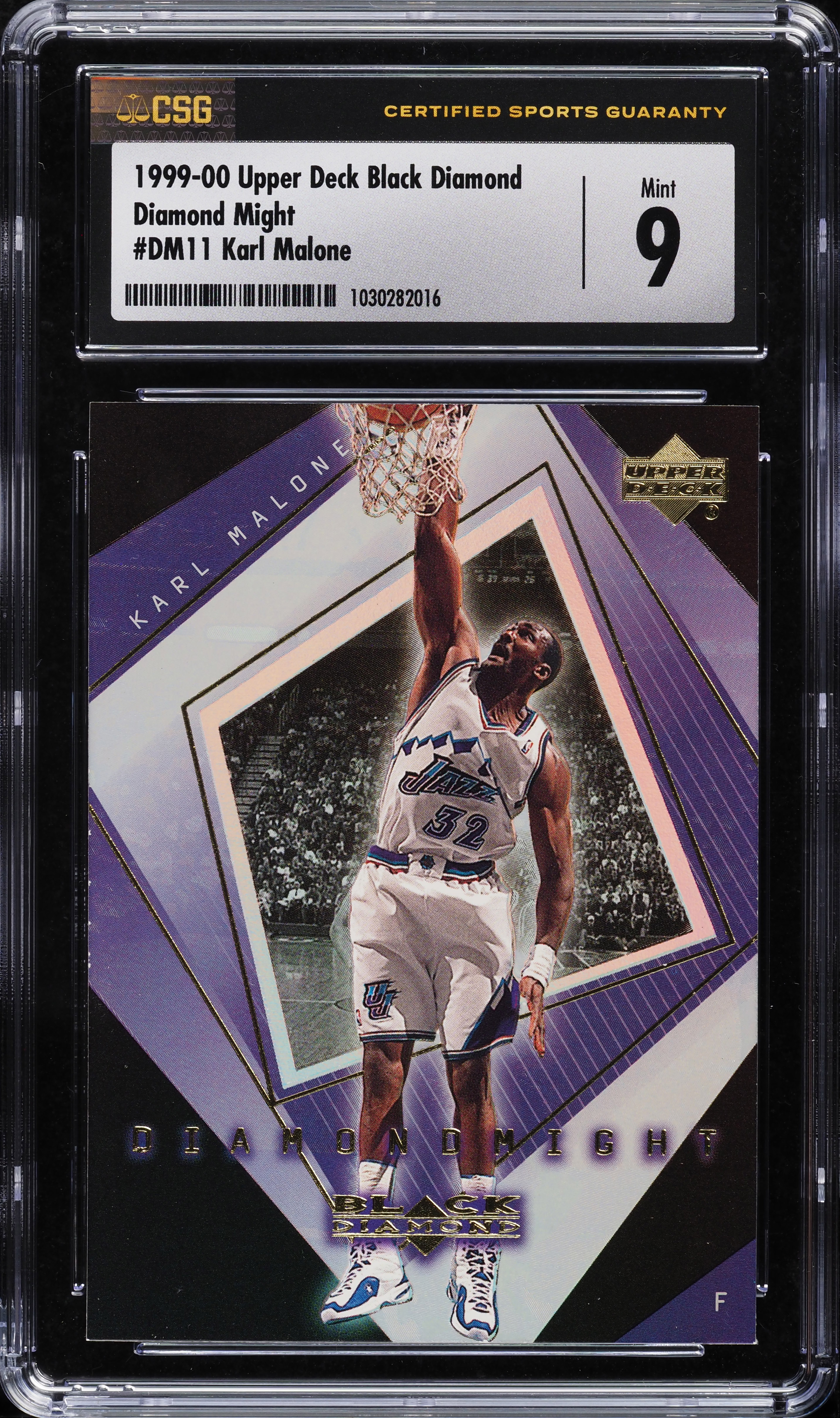 1999 Upper Deck Black Diamond Basketball Karl Malone #DM11 CSG 8.5