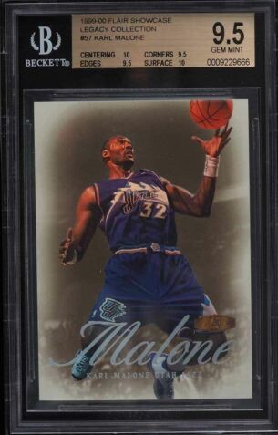 1999 Flair Showcase Basketball Legacy Collection Karl Malone #57 BGS 9.5