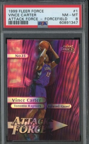 1999 Fleer Force Basketball Forcefield Vince Carter #1:00 AM