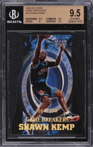 1999 Fleer Tradition Basketball Shawn Kemp #9 GB BGS 9
