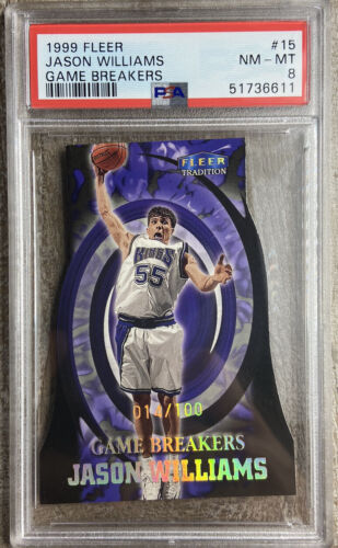 1999 Fleer Tradition Basketball Jason Williams #15 GB PSA 8