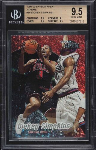 1999 Skybox Apex Basketball Xtreme Dickey Simpkins #85 BGS 9.5