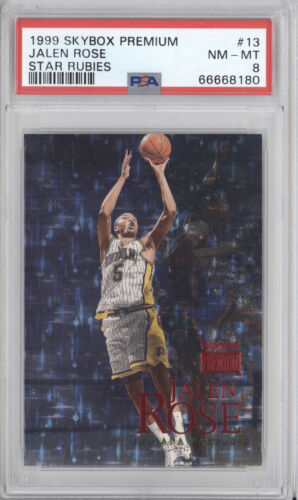 1999 Skybox Premium Basketball Star Rubies Jalen Rose #13 PSA 7.5