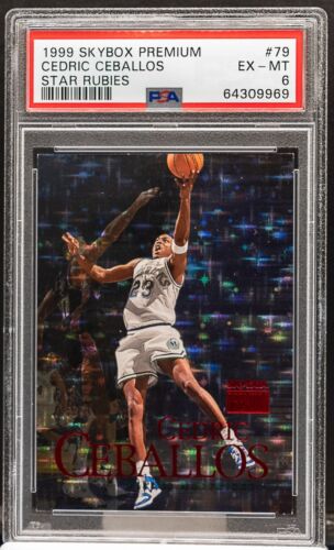 1999 Skybox Premium Basketball Star Rubies Cedric Ceballos #79